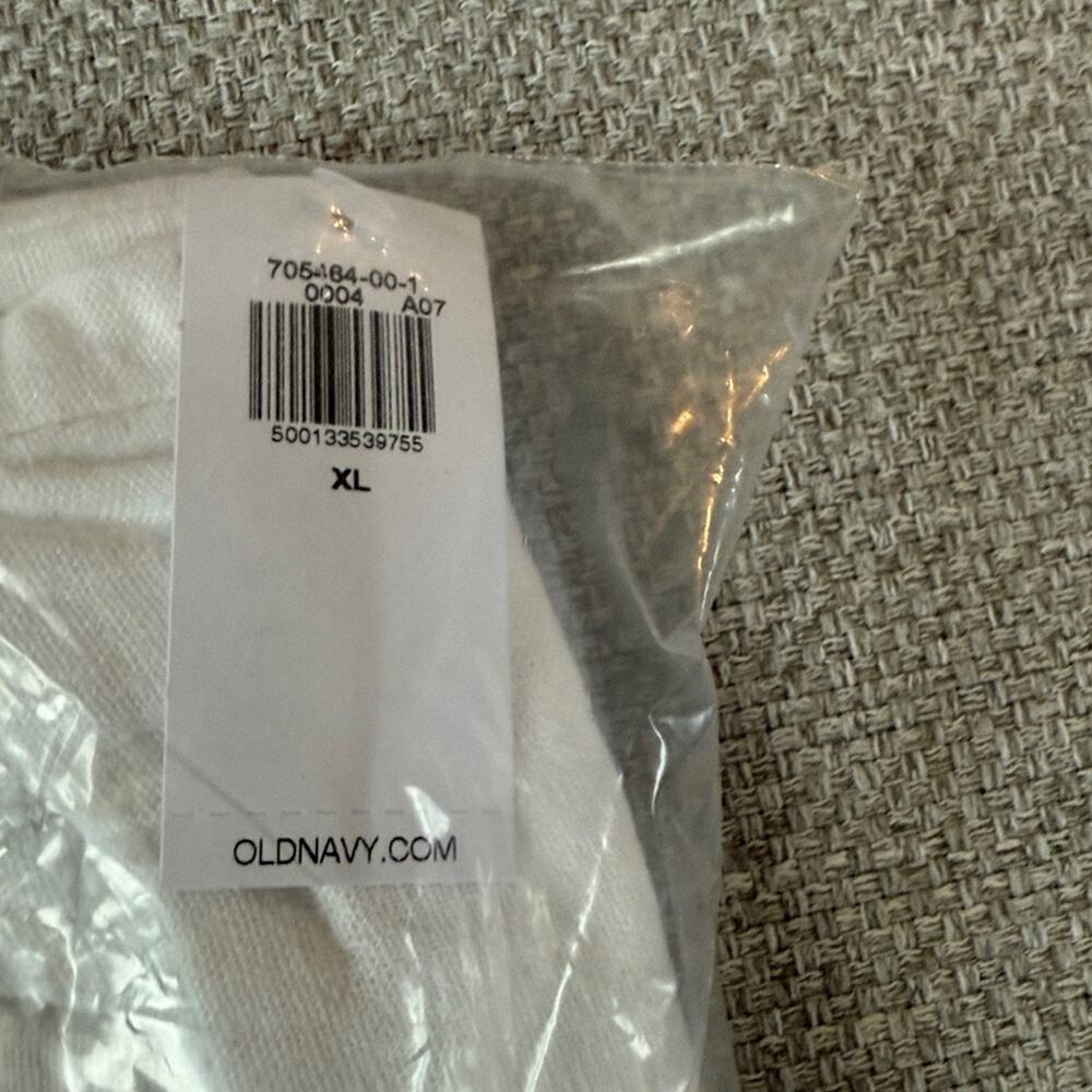 Old Navy White Lilies Square-Neck Linen-Blend Mini Dress - Picture 11 of 12